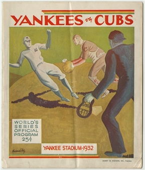 1932 Yankee Stadium World Series Program - Not Scored